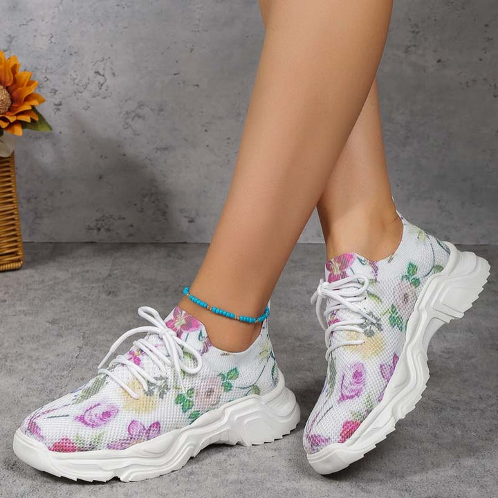 W&W Mode | Lässige Turnschuhe Mit Blumendruck