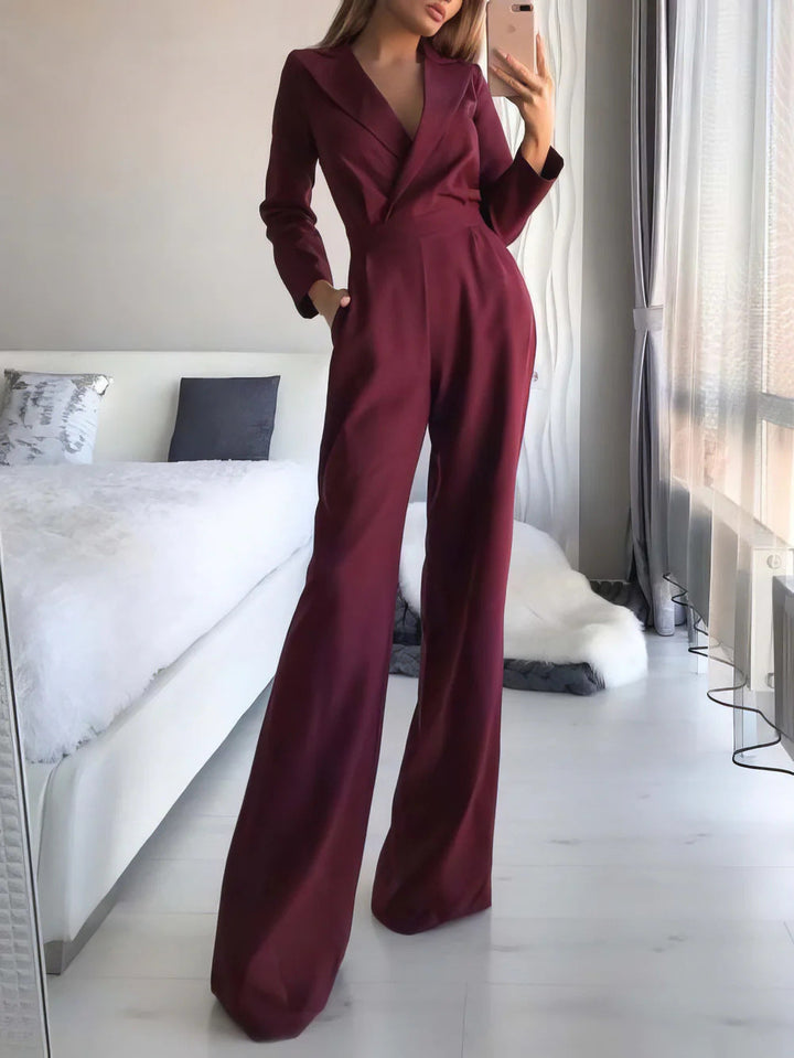 W&W Mode Langärmeliger Jumpsuit mit schmaler Passform für Frauen