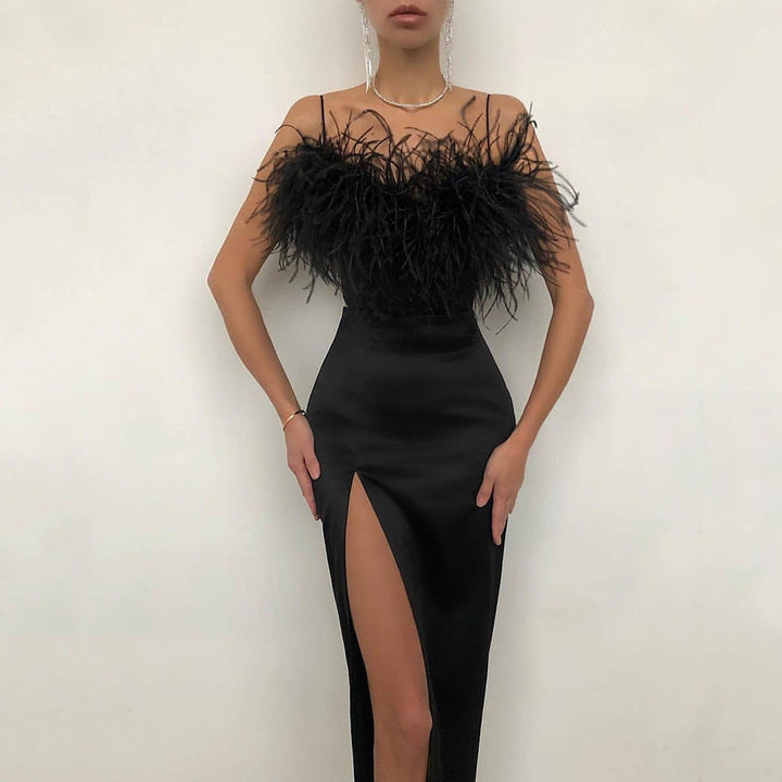 W&W Mode | Party Slim Fit Arm Bedeckendes Kleid