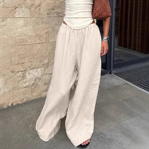 Damen Weite Leinenhose W&W Mode