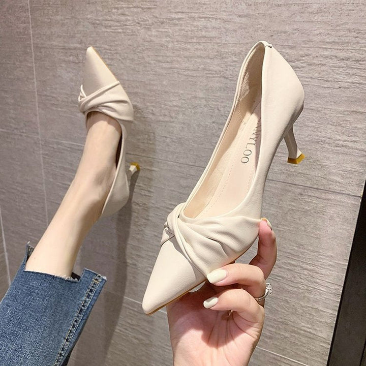 Damen elegante Pumps mit raffiniertem Knoten-Design und stilvollem Absatz W&W Mode