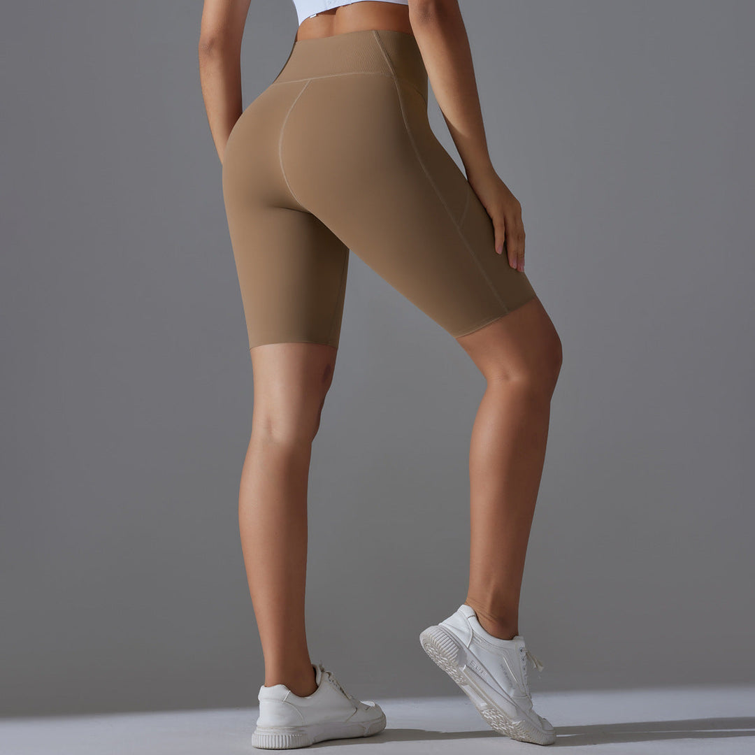 Damen Rad-Shorts mit hohem Bund und praktischen Seitentaschen W&W Mode