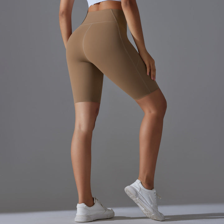 Damen Rad-Shorts mit hohem Bund und praktischen Seitentaschen W&W Mode