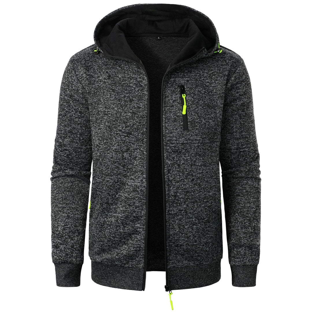 W&W Mode | Herren Gemusterte Zip Kapuzenpulli