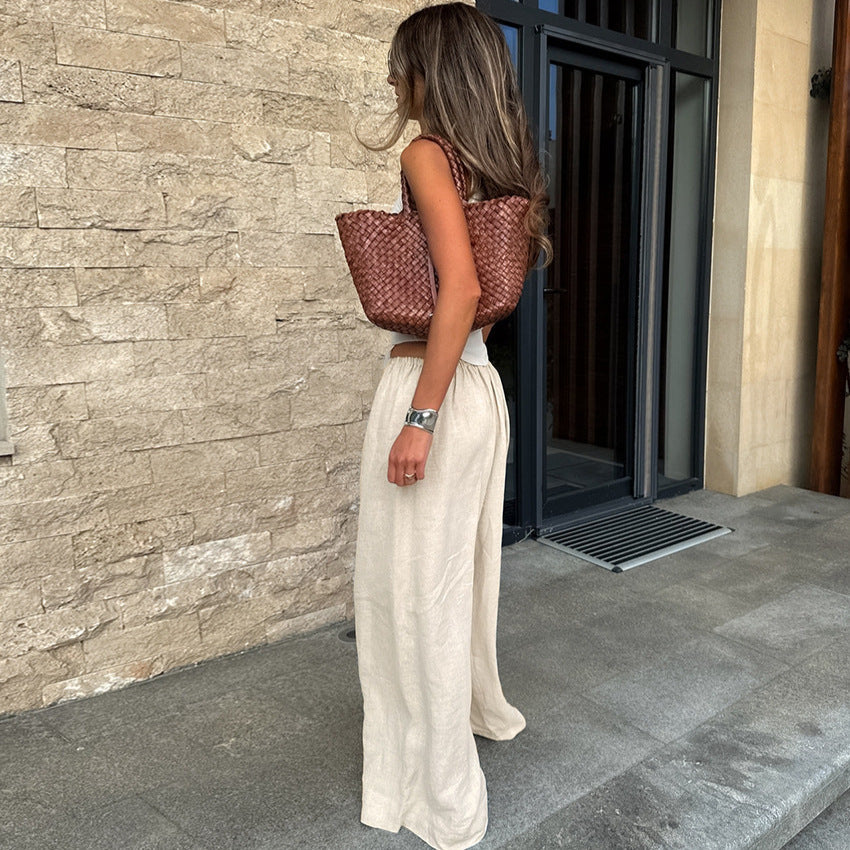 Damen Weite Leinenhose W&W Mode