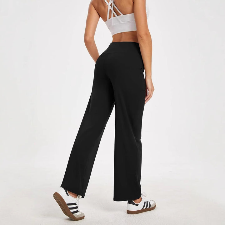 Damen bequeme Freizeithose mit seitlichen Taschen und elastischem Bund W&W Mode
