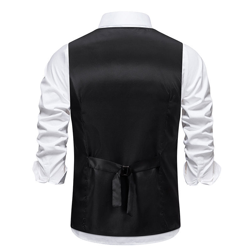 Herren Eleganter Maßgeschneiderter Anzug Weste W&W Mode