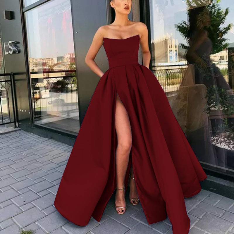 W&W Mode | Geteiltes langes Party-Hostess-Abendkleid