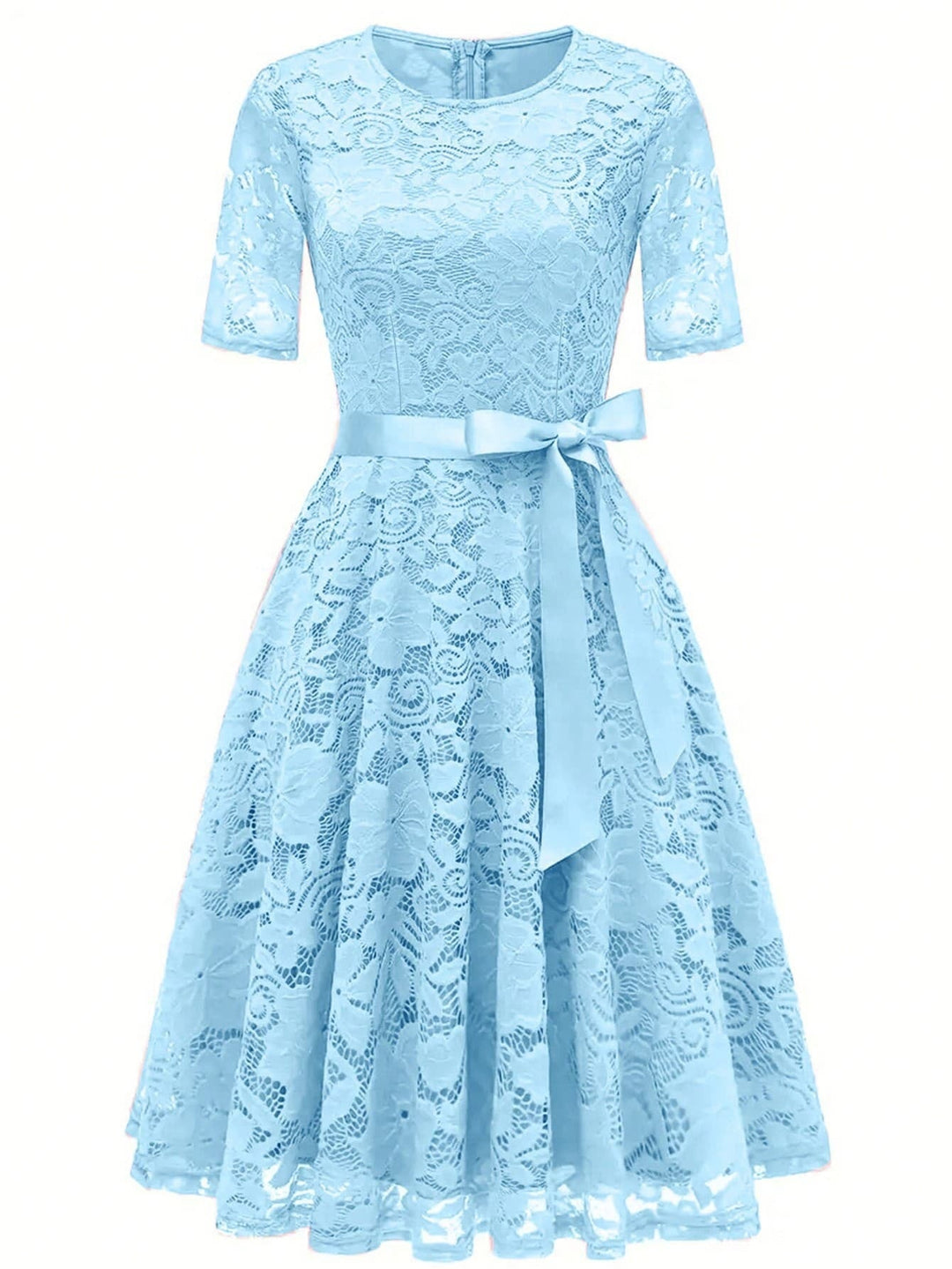 W&W Mode | Elegantes V-förmiges Spitzenabendkleid