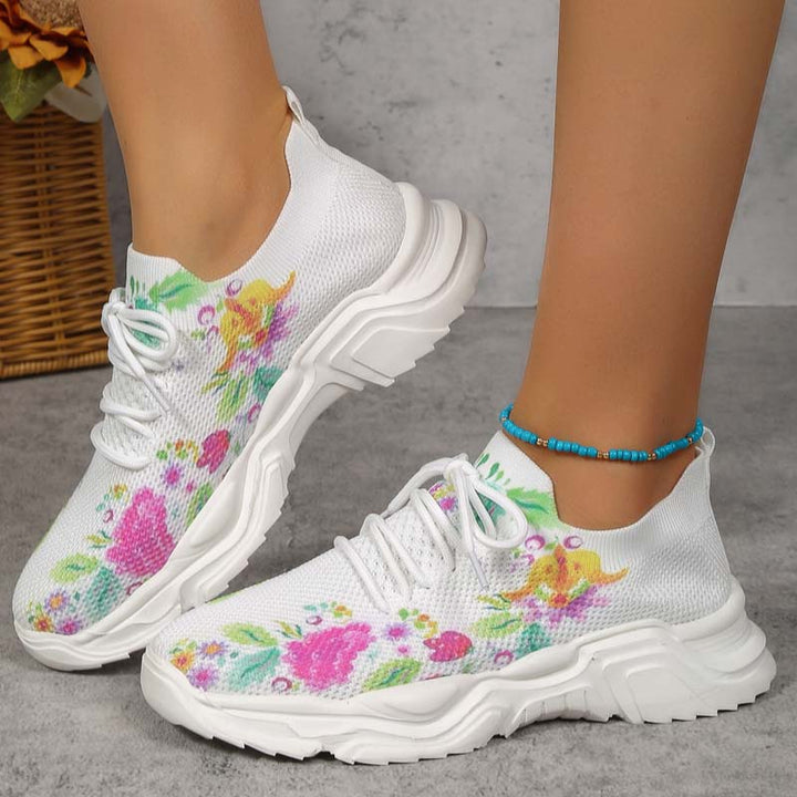 W&W Mode | Lässige Turnschuhe Mit Blumendruck