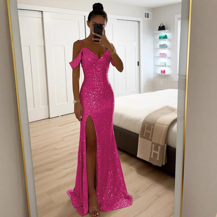 W&W Mode | Elegantes Damenkleid Mit Pailletten Und Trägern