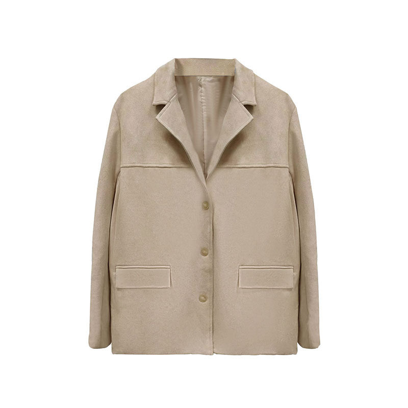 Damen Blazerjacke aus weich strukturierter Mikrofaser W&W Mode
