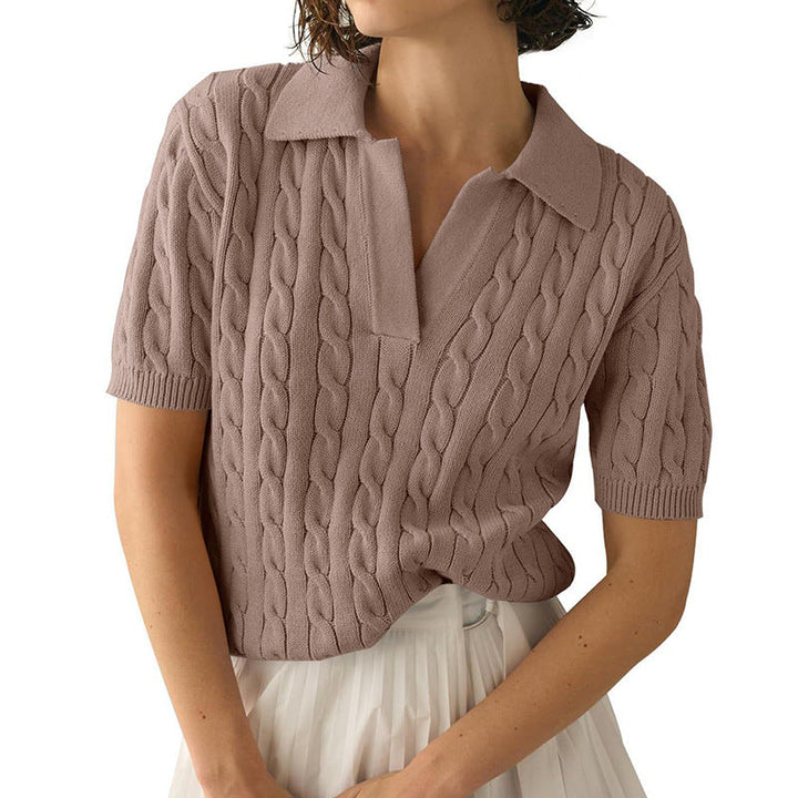 W&W Mode | Polo-Kragen Twist Strickpullover