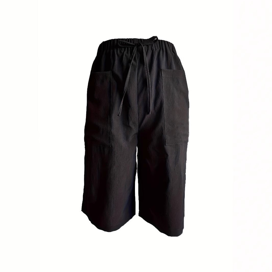 Damen lässige Culotte-Shorts mit elastischem Bund und praktischen Seitentaschen W&W Mode