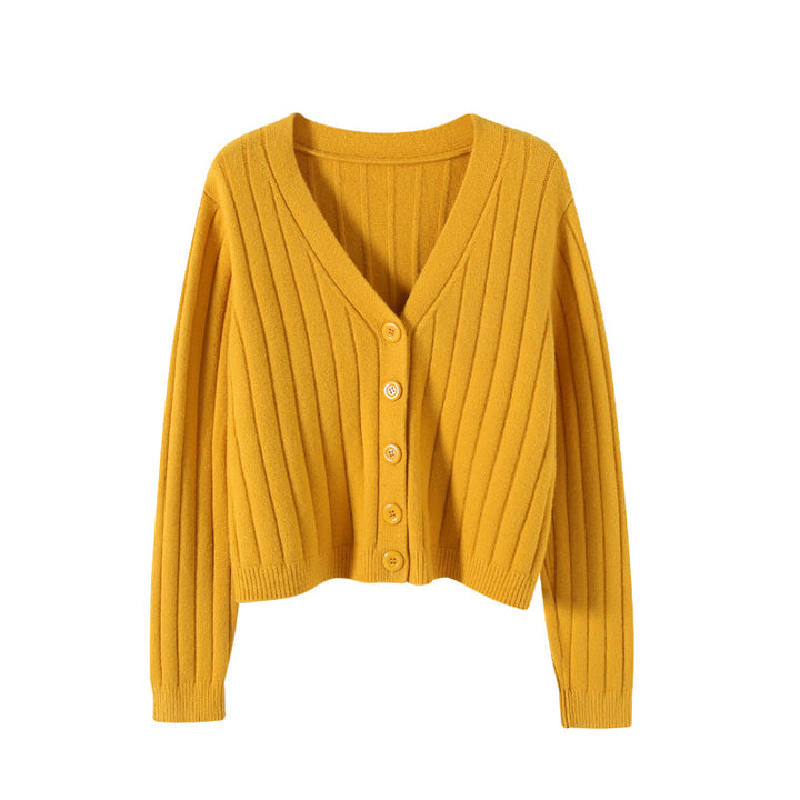 Damen-Kabelstrickpullover mit V-Ausschnitt