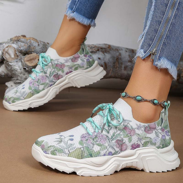 W&W Mode | Lässige Turnschuhe Mit Blumendruck