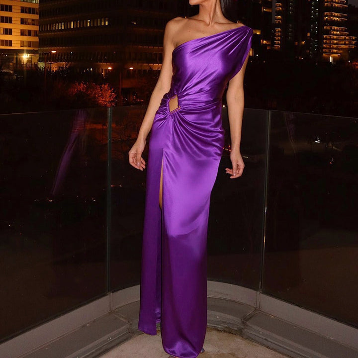 W&W Mode | Asymmetrisches Schulter-Abendkleid