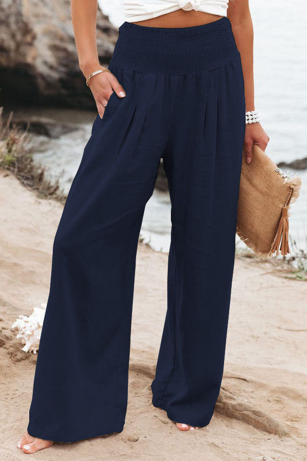W&W Mode | Baumwoll Leinen Hose Mit Hohem Bund