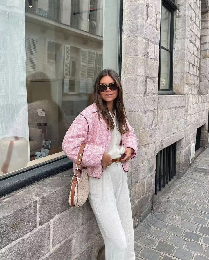W&W Mode | Rosa Sommerjacke Mit Print