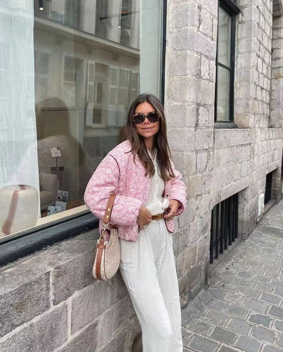 W&W Mode | Rosa Sommerjacke Mit Print