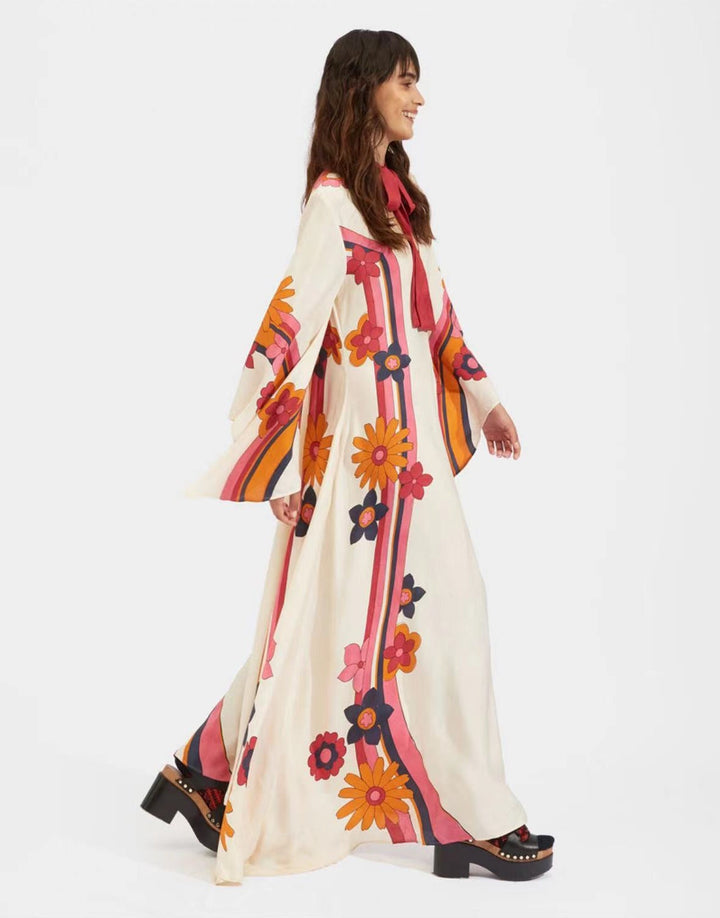 W&W Mode | Bedrucktes Dreiviertelarmkleid