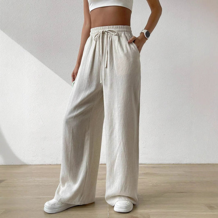Damen entspannte Leinenhose W&W Mode