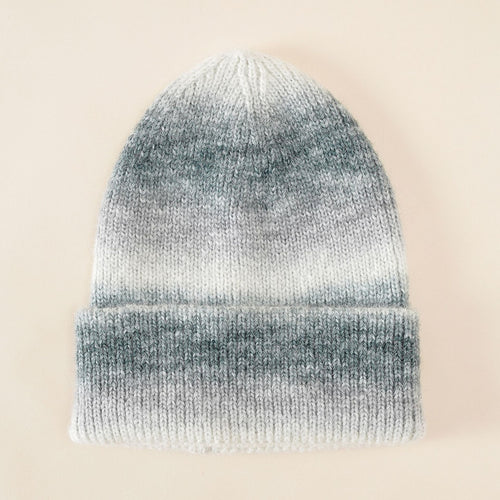 Damen Strickmütze mit modischem Farbverlauf und weichem Material W&W Mode