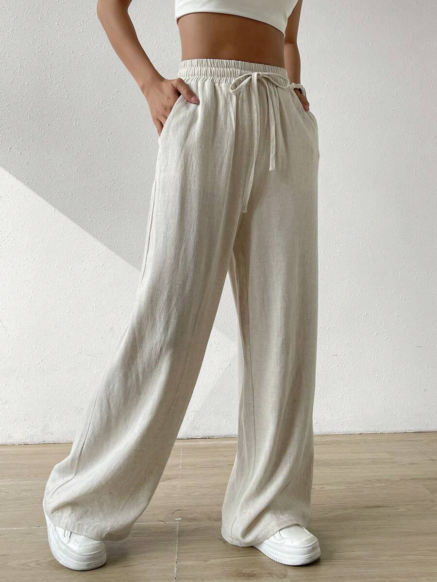 Damen entspannte Leinenhose W&W Mode