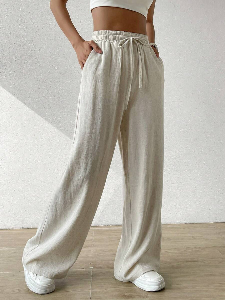 Damen entspannte Leinenhose W&W Mode