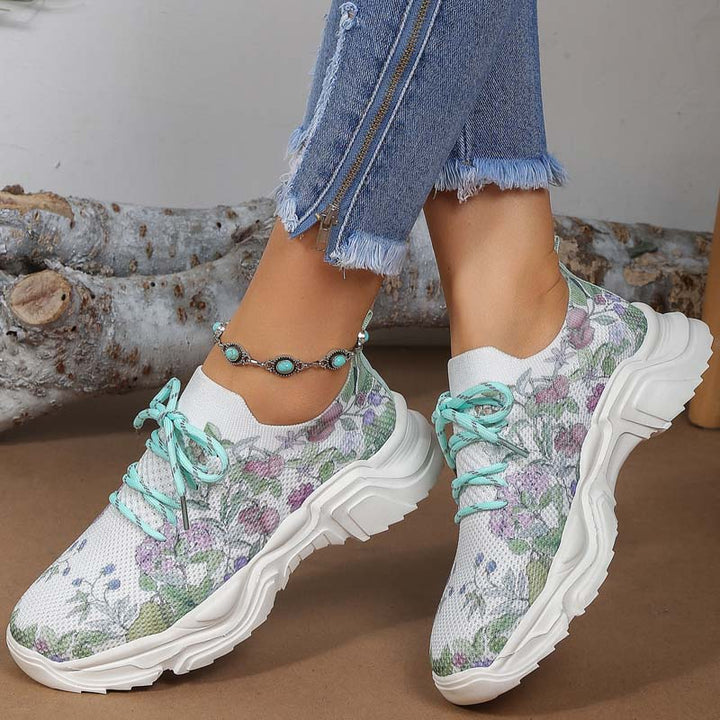 W&W Mode | Lässige Turnschuhe Mit Blumendruck