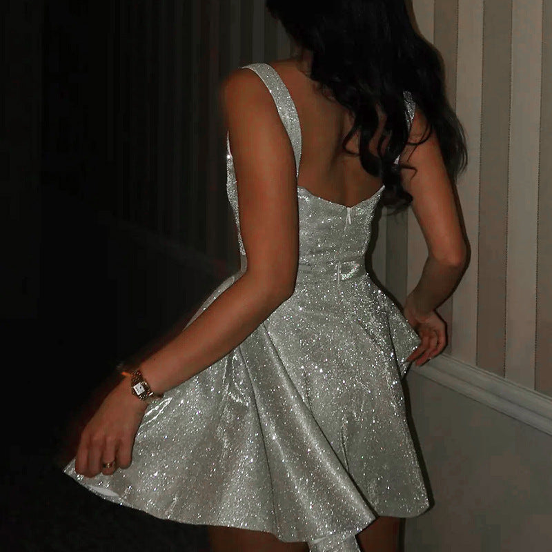 Damen A-Linien Glitzerkleid W&W Mode
