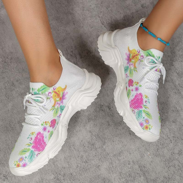 W&W Mode | Lässige Turnschuhe Mit Blumendruck