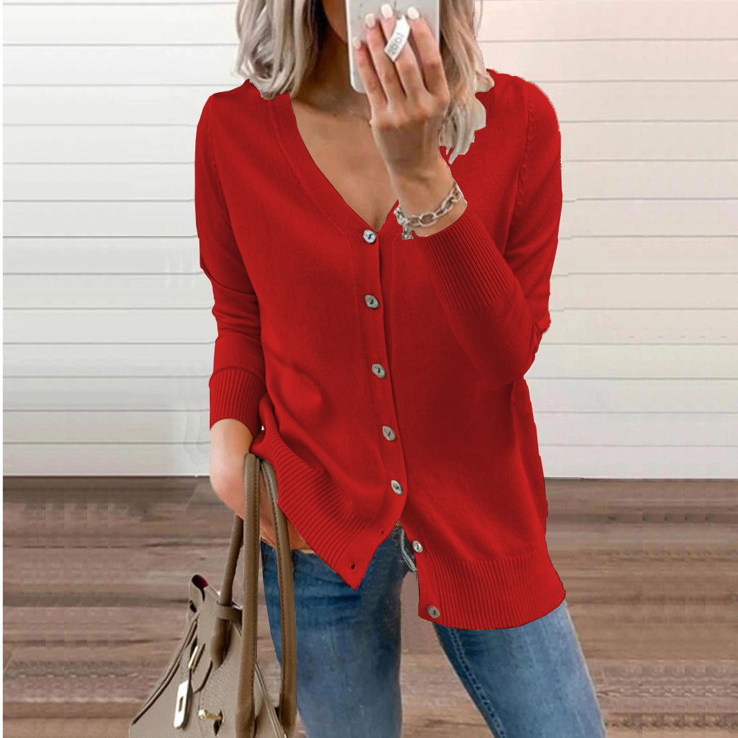 W&W Mode | Knopf Strick Cardigan Pullover