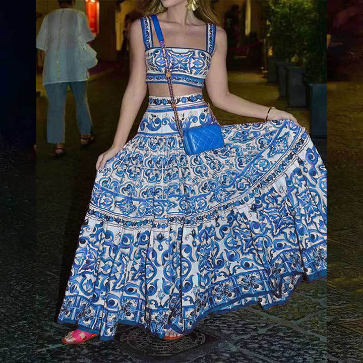 Damen Maxi Kleid mit aufwendigem floralem Druck W&W Mode