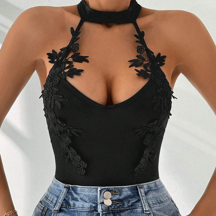 Damen Body mit elegantem Spitzendetail W&W Mode