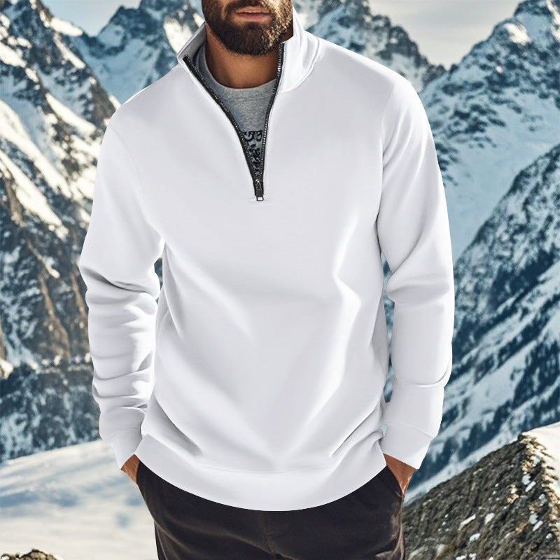 W&W Mode | Bequemer Fleecehalbzipper Für Männer
