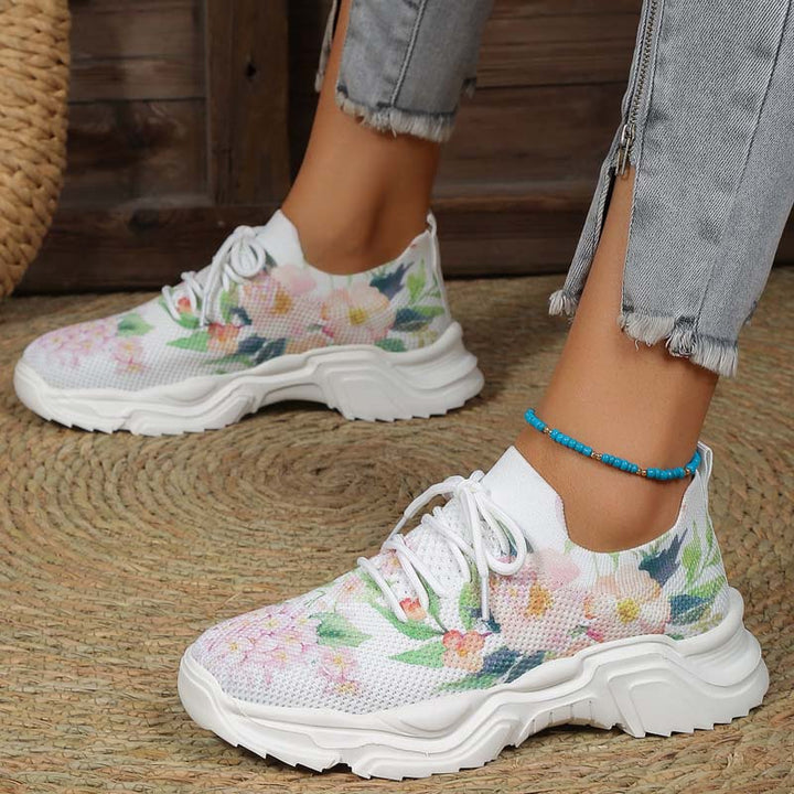 W&W Mode | Lässige Turnschuhe Mit Blumendruck
