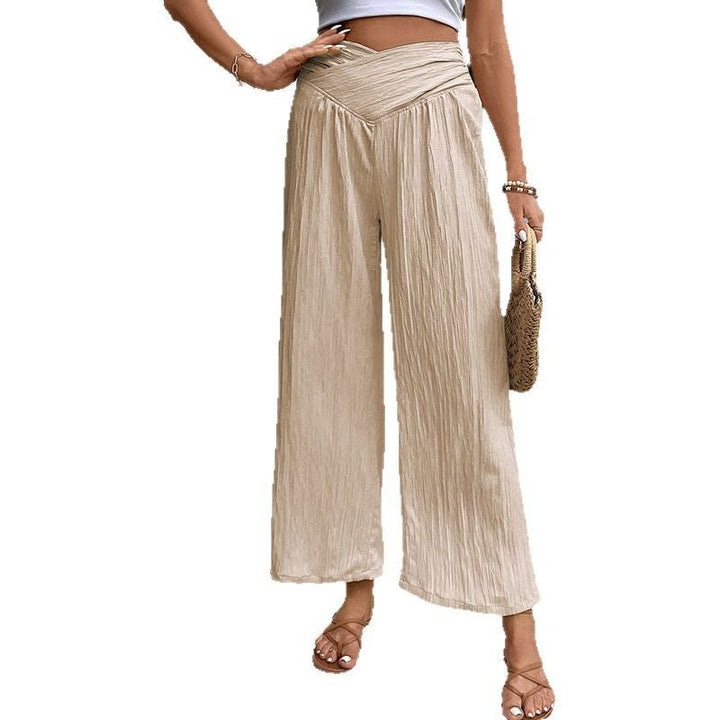 Damen Plissee-Hose mit hohem Bund und elegantem Schnitt W&W Mode