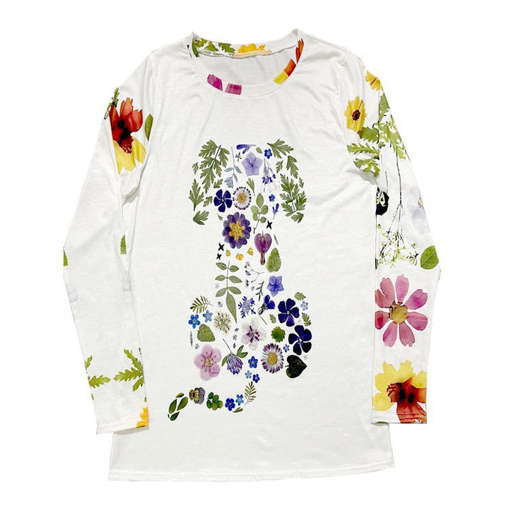 W&W Mode | Floral Rundhalsausschnitt T-Shirt
