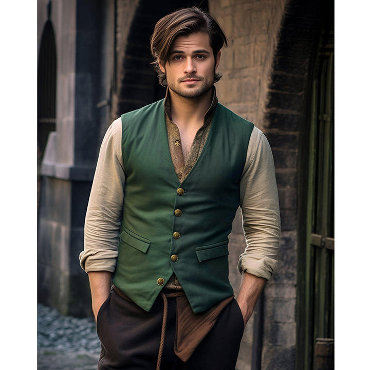 Herren Eleganter Maßgeschneiderter Anzug Weste W&W Mode