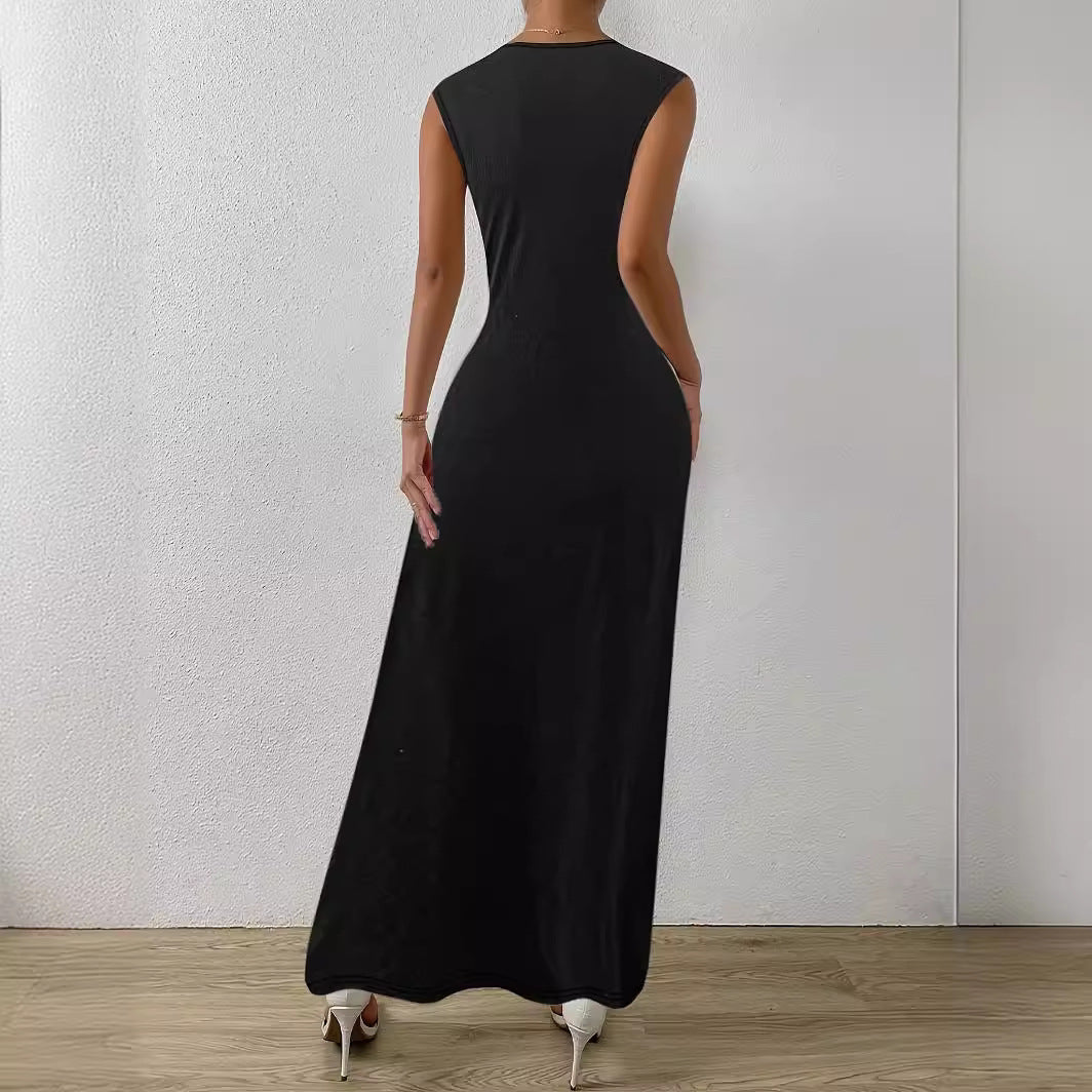Damen Elegantes Abendkleid mit schickem Faltenwurf und figurbetontem Schnitt W&W Mode