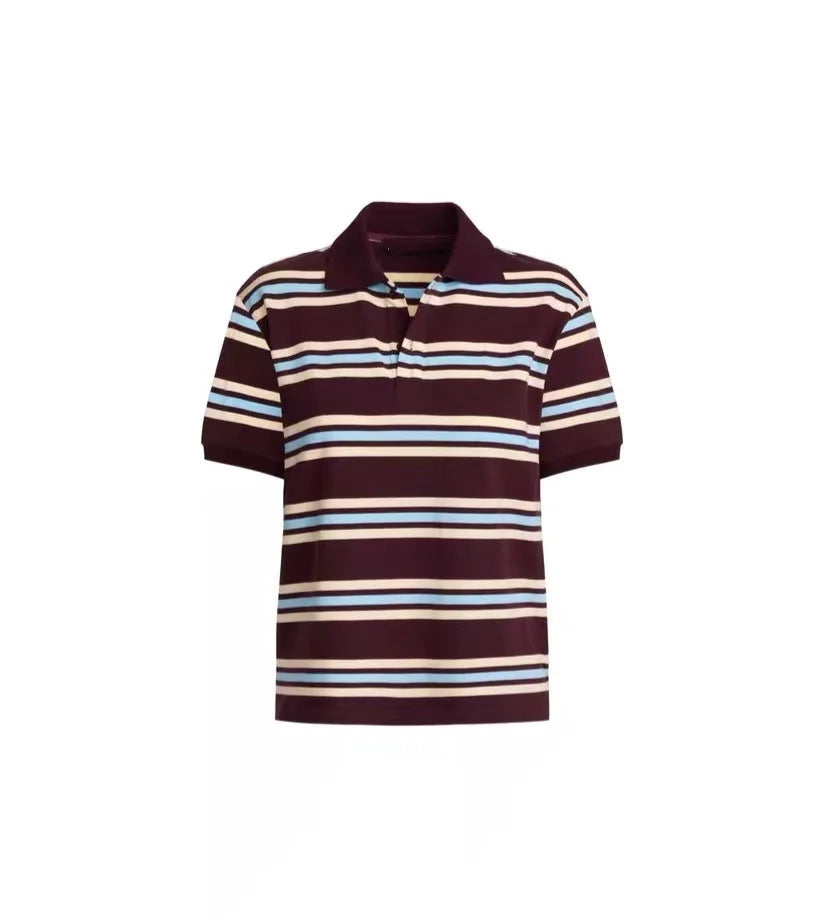 Herren Poloshirt mit modernem Streifenmuster und lässigem Schnitt W&W Mode