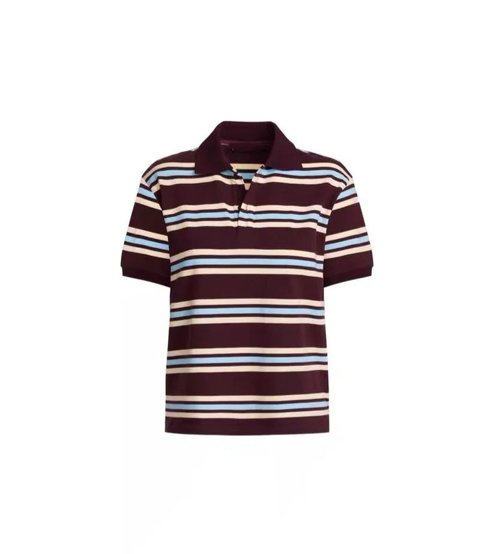 Herren Poloshirt mit modernem Streifenmuster und lässigem Schnitt W&W Mode