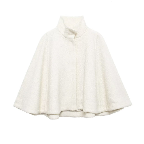 W&W Mode | Wollmischung Stehkragen Cape Jacke