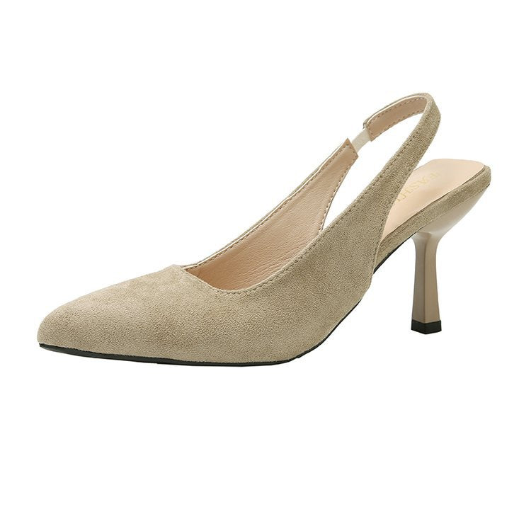 Damen Slingback-Pumps mit elegantem spitzem Zehenbereich und komfortablem Blockabsatz W&W Mode