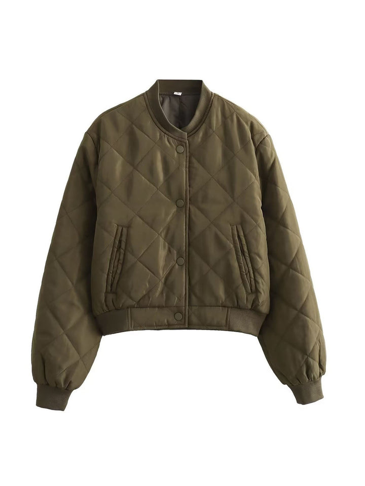 W&W Mode | Argyle-Muster Bomberjacke für Frauen