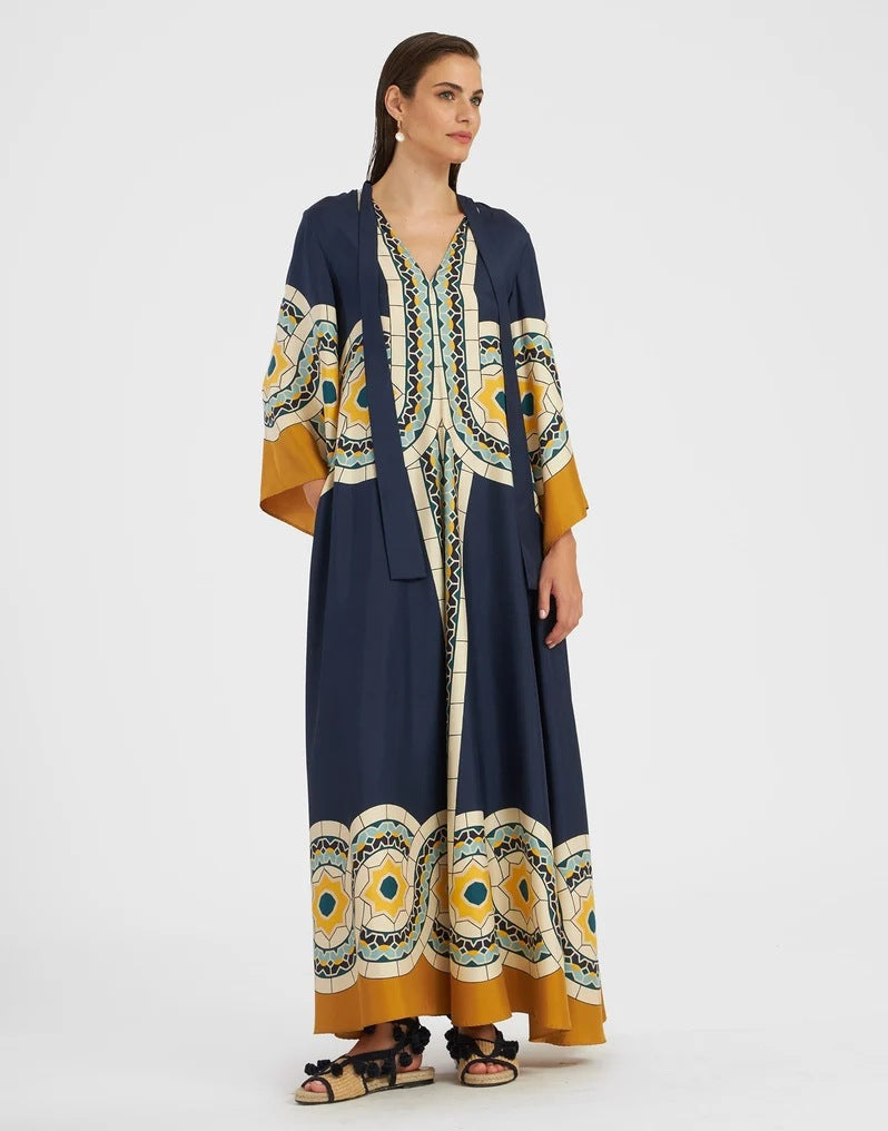 W&W Mode | Bedrucktes Dreiviertelarmkleid