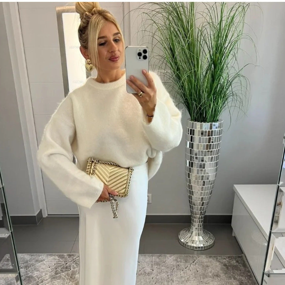 Damen lässiger, oversized Pullover aus weichem Strick W&W Mode