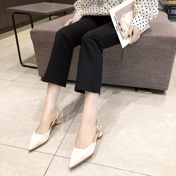 Damen Slingback Pumps mit elegantem Metallverschluss W&W Mode