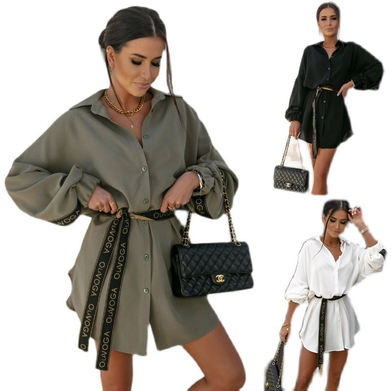 Damen Hemdkleid mit lässigem Schnitt und eleganter Taillierung W&W Mode